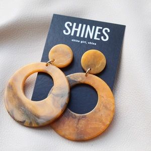 Orange Loop Earrings